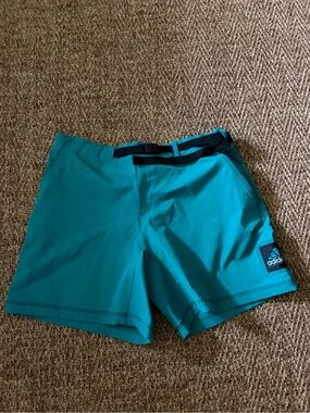 Adidas Equipment EQT Golf Shorts Belt Teal Green Black Men's Size Large JW9879